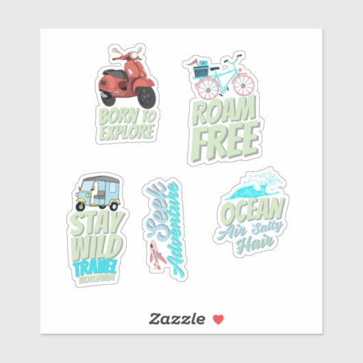 美的旅行ステッカー シール (シート)