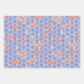 美的日本のコイ魚 ラッピングペーパーシート (正面)