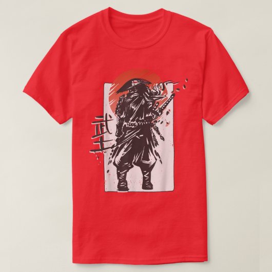 美的日本の戦士サムライ(2) Tシャツ (デザイン正面)