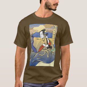 美的日本の歌舞伎スタイルヴィンテージサムライ博士 Tシャツ