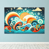 美的海波 キャンバスプリント (インサイチュ (ウッドフロア))