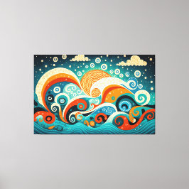 美的海波 キャンバスプリント