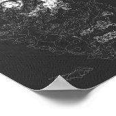 美的猫抽象芸術素晴らしラインモダンアート ポスター (角)