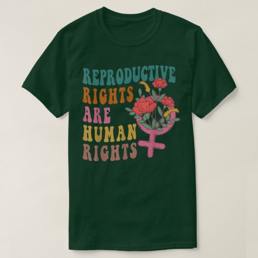 美的生殖権は人権Femである Tシャツ (デザイン正面)