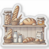 美的素朴パンの棚 シール (正面)