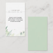 美的素朴フローラブライダルシャワーレシピ エンクロージャーカード (正面/裏面)