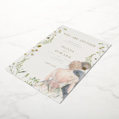 美的結婚式招待状カード 箔招待状 (回転した状態)