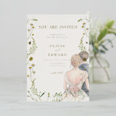 美的結婚式招待状カード 箔招待状 (立ち正面)