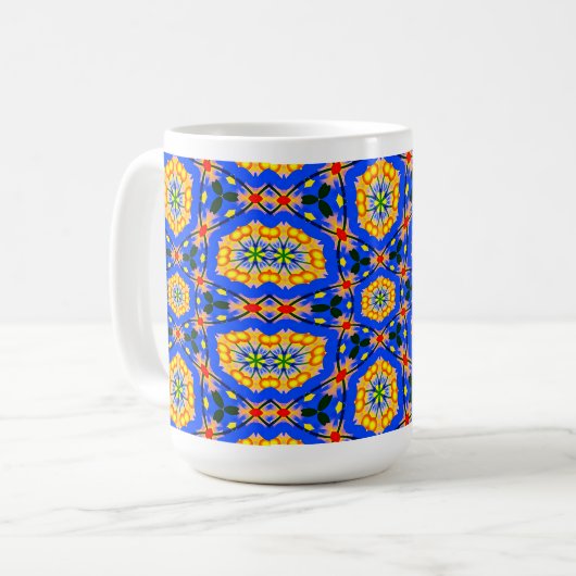 美的花柄 コーヒーマグカップ (正面左)