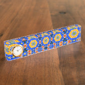 美的花柄 デスクネームプレート (側面)