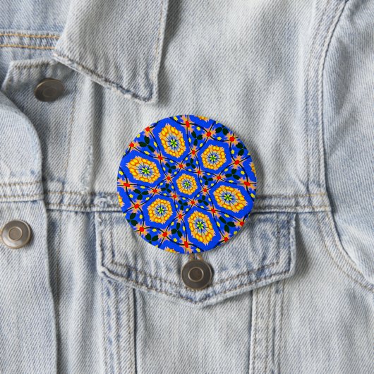 美的花柄 缶バッジ (インサイチュ)