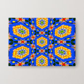 美的花柄 缶バッジ (正面)