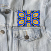 美的花柄 缶バッジ (インサイチュ)