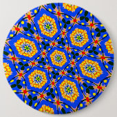 美的花柄 缶バッジ (正面)