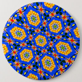 美的花柄 缶バッジ