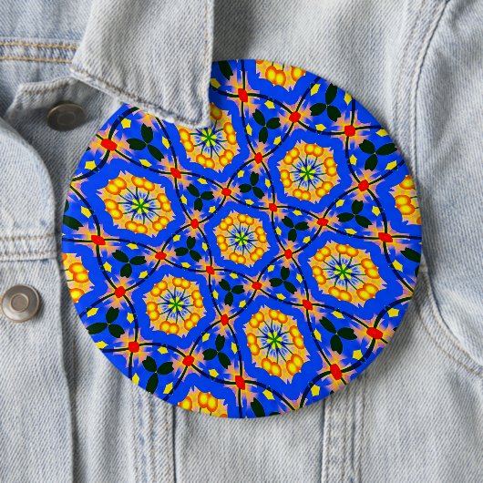 美的花柄 缶バッジ (インサイチュ)