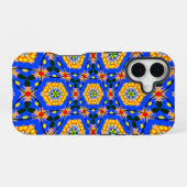 美的花柄 iPhone 16ケース (裏面横)