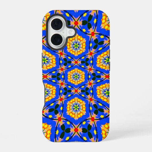 美的花柄 iPhone 16ケース (裏面)