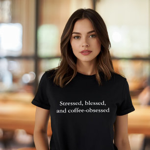 美的衣装引用文ストレスト賛美コーヒー Tシャツ
