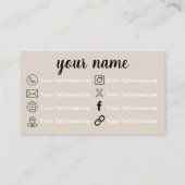 美的金ゴールドおよび中立名刺 名刺 (裏面)