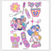 美的y2kキスカットシール シール (シート)