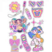 美的y2kキスカットシール シール (正面)