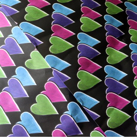 美祢バレンタインデーハート好き可愛い ラッピングペーパーシート