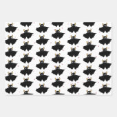 「美祢美祢」かわいい熱狂するこうもりラブ ラッピングペーパーシート (正面2)