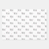 「美祢美祢」かわいい熱狂するこうもりラブ ラッピングペーパーシート (正面)