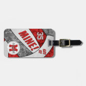 美祢！女子レッドグレースクールバレーボールチームカラー ラゲッジタグ (正面横)