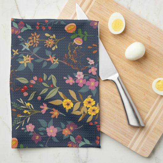 美素晴らししいカラフルの花» キッチンタオル (四つ折り)