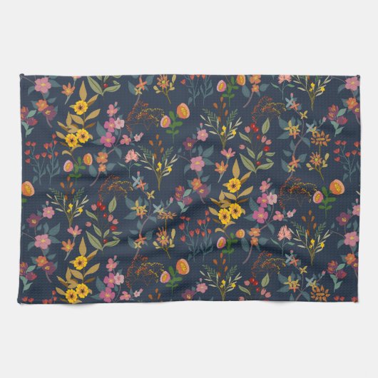 美素晴らししいカラフルの花» キッチンタオル (横)