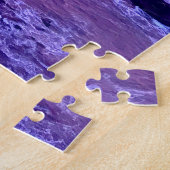 美素晴らししいピンク紫の海サンセット写真 ジグソーパズル (側面)