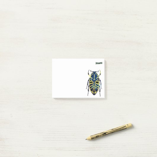 美素晴らししい暗緑色の虫 ポストイット (デスク上)