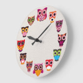 美素朴しいフクロウ時計 ラージ壁時計 (傾斜)