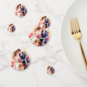 美結婚しいカップルの水色 コンフェッティ (グループ)