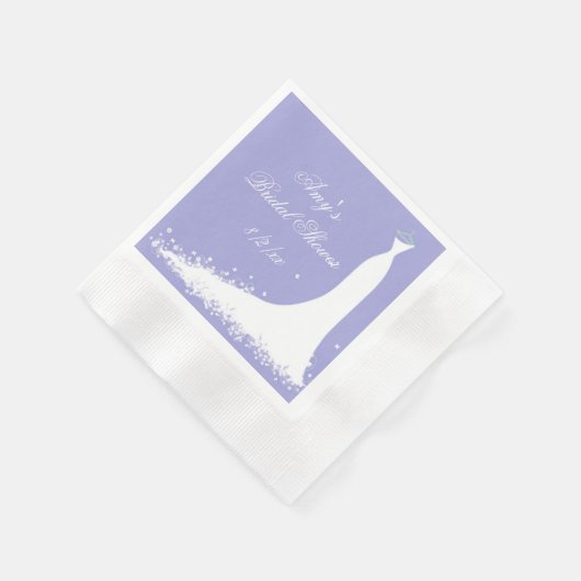 美結婚しいガウン、ブライダルシャワー 縁ありカクテルナプキン (角)