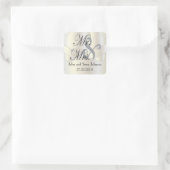 美結婚しい鐘 |パーソナライズされた | スクエアシール (バッグ)