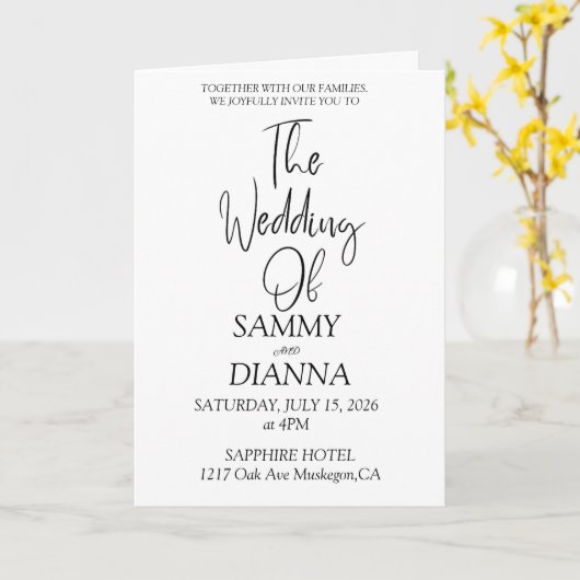 美結婚しい カード (黄色い花)