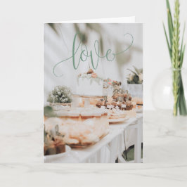 美結婚しい/記念日のグリーティングカード サンキューカード