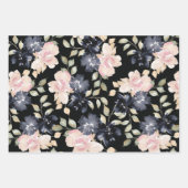 美絵を描しい水色の花 ラッピングペーパーシート (正面2)