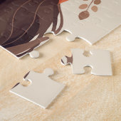 美絵を描先住民アメリカ人女性 ジグソーパズル (側面)