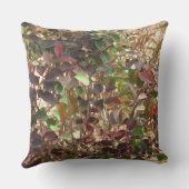 美絵を描緑の赤葉い クッション (裏面)