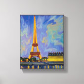 美絵画しいエッフェル塔。 キャンバスプリント (正面)