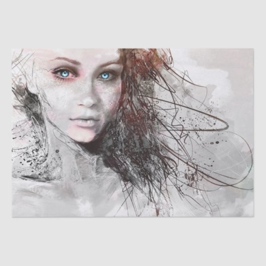 美絵画しい女性 薄葉紙 (正面)