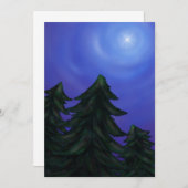 美絵画術のクリスマススター輝くの森 招待状 (正面/裏面)