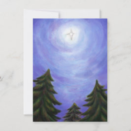 美絵画術のクリスマススター輝くの森 招待状