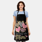 美美おばあちゃん母の日と呼ばれるのが大好き エプロン (着用した状態)