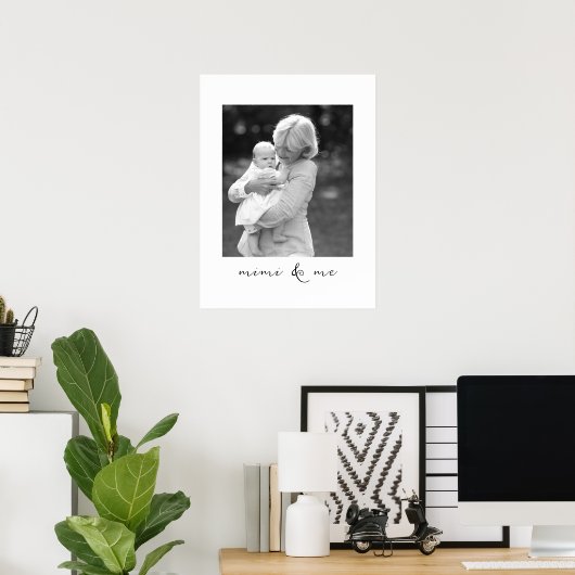美美と私のおばあちゃんパーソナライズされたへの写真ギフト ポスター (ホームオフィス)