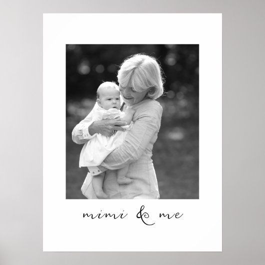 美美と私のおばあちゃんパーソナライズされたへの写真ギフト ポスター (正面)
